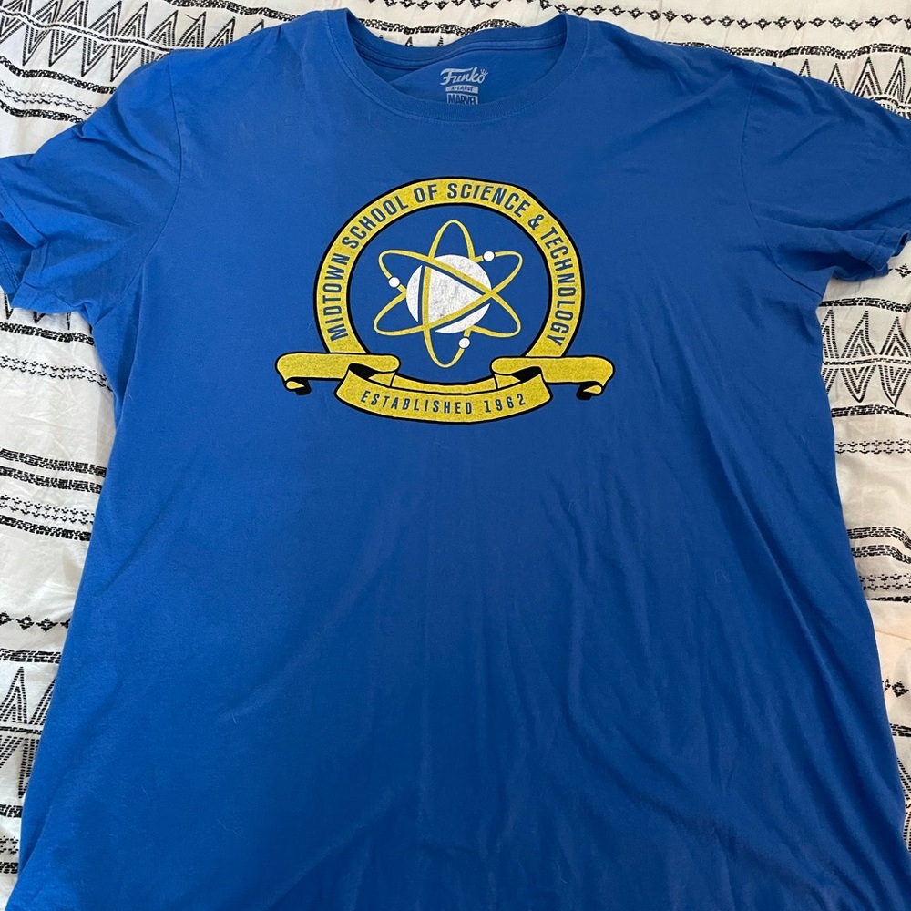 Funko Pop! Tees Spider-Man high school shirt